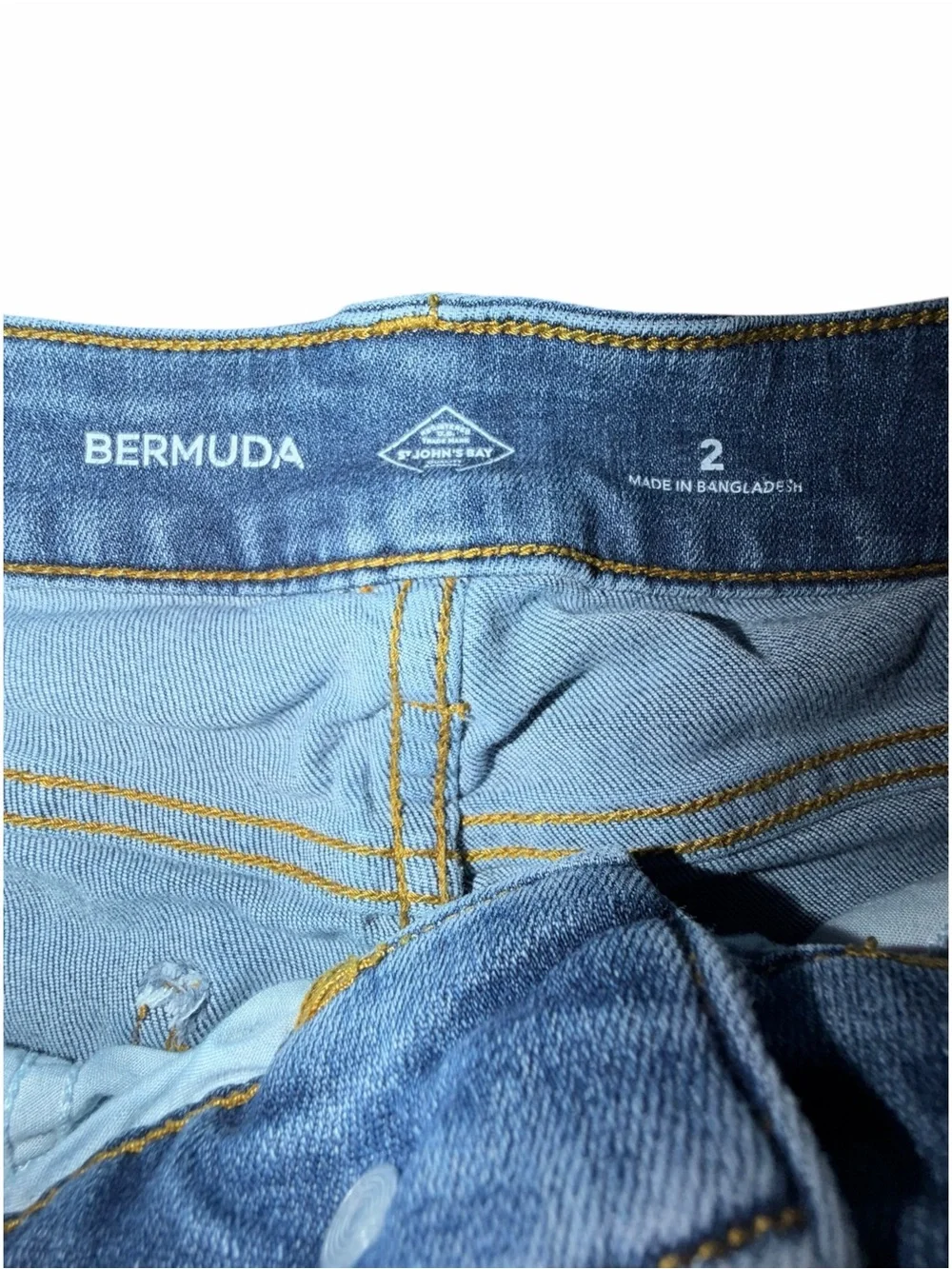 St. John’s Bay Bermuda Denim Shorts Size 2 Edge